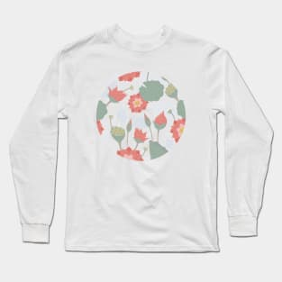 Luxury Red Lotus Long Sleeve T-Shirt